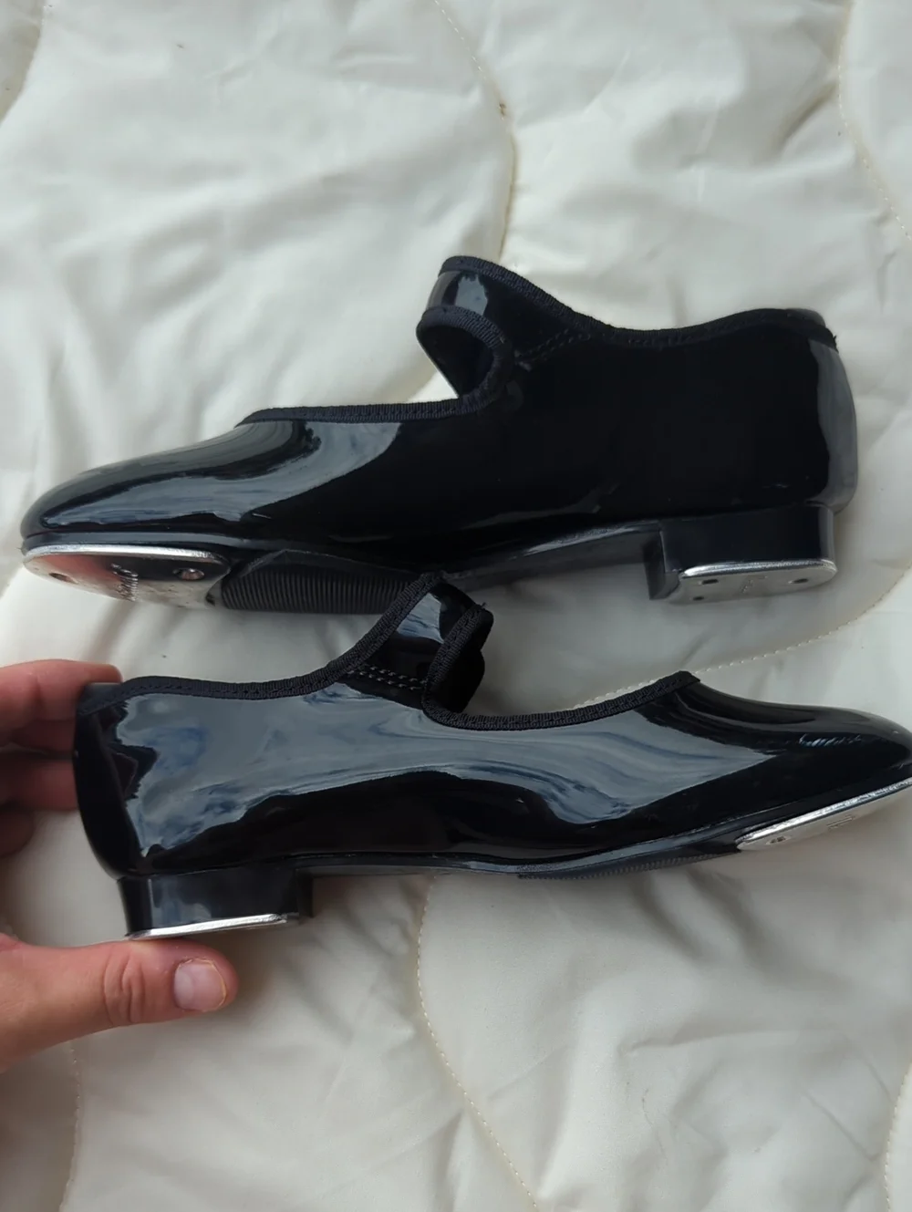 Theatricals Kids Black Patent Mary Jane Dance Tap Shoes 1M